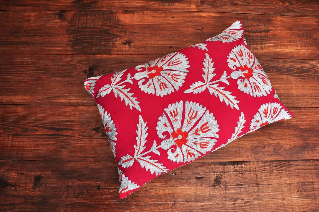 Red Blue Accent Pillow Red Blue Throw Pillow Decorative Etsy