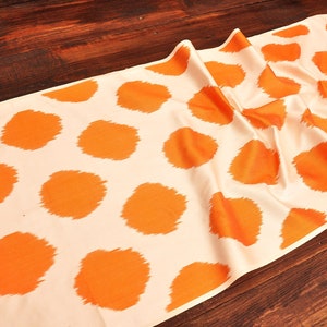 Gouden polka dot stof, goudkleurige stof, beste stof, zijden jurk stof, ikat stof, ikat textiel, handgeweven stof, zijde ikat stof