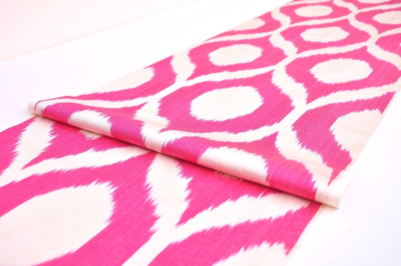 Deep Pink Ikat Fabric by the Yard Ikat Upholstery Fabric Etsy