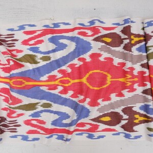 Multicolor ikat fabric by the yard online buy uzbek ikat fabric organic silk ikat fabric handwoven fabric silk ikat fabric handwoven textile