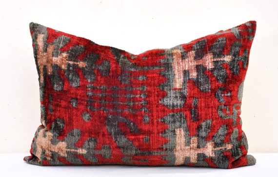 Red ikat best sale pillow