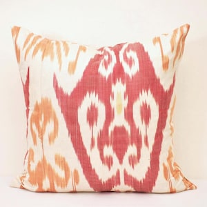 Silk colorful ikat pillow, Ikat cushion, Accent decorative pillow, Handmade pillow, Throw pillow, Sofa pillow, Pillow case,Home decor pillow