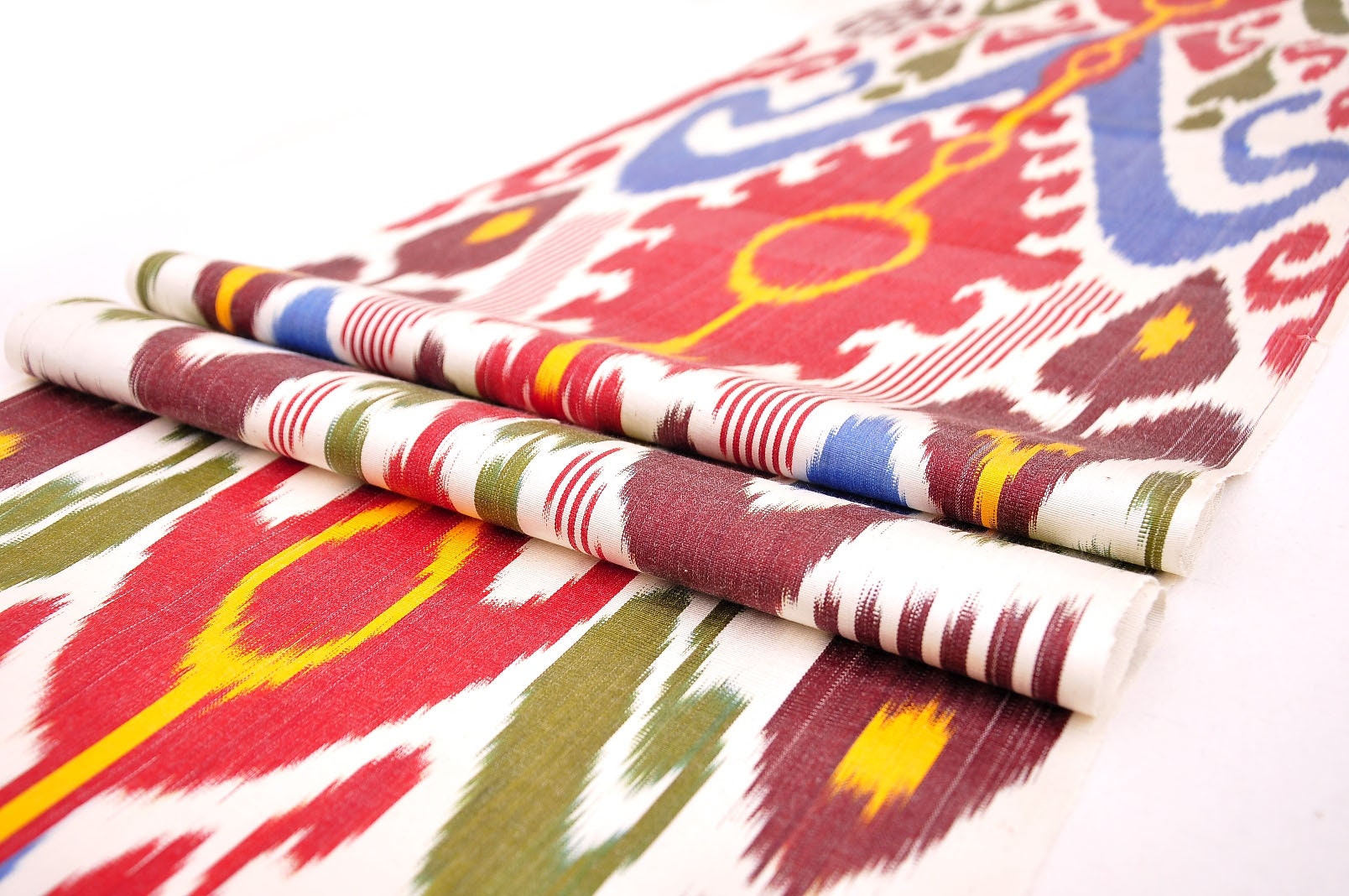 Multicolor Ikat Fabric by the Online Uzbek Fabric Etsy