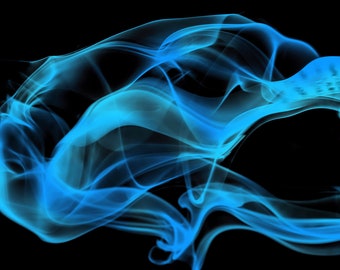 Holy Fire Blue - Seide gedruckte Anbetungsfahnen