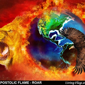 Apostolic Flame -  Silk Printed Worship Flags