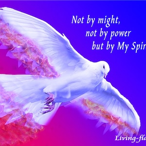 Not By Might Or By Power, But By My Spirit - Silk Printed Worship Flags