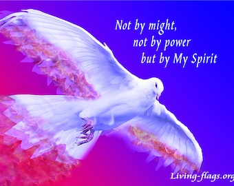 Not By Might Or By Power, But By My Spirit - Silk Printed Worship Flags