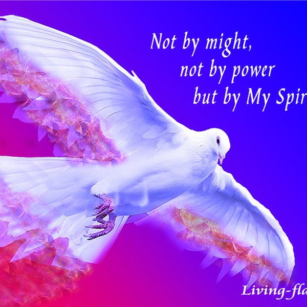 No con ejército ni con fuerza, sino con mi Espíritu - Banderas de adoración impresas en seda