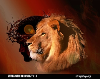 Cloth In Humility -ii  Silk Printed Worship Flags (ll-size)