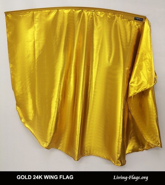Shiny Metallic Gold Angelic Wing Flag | Etsy