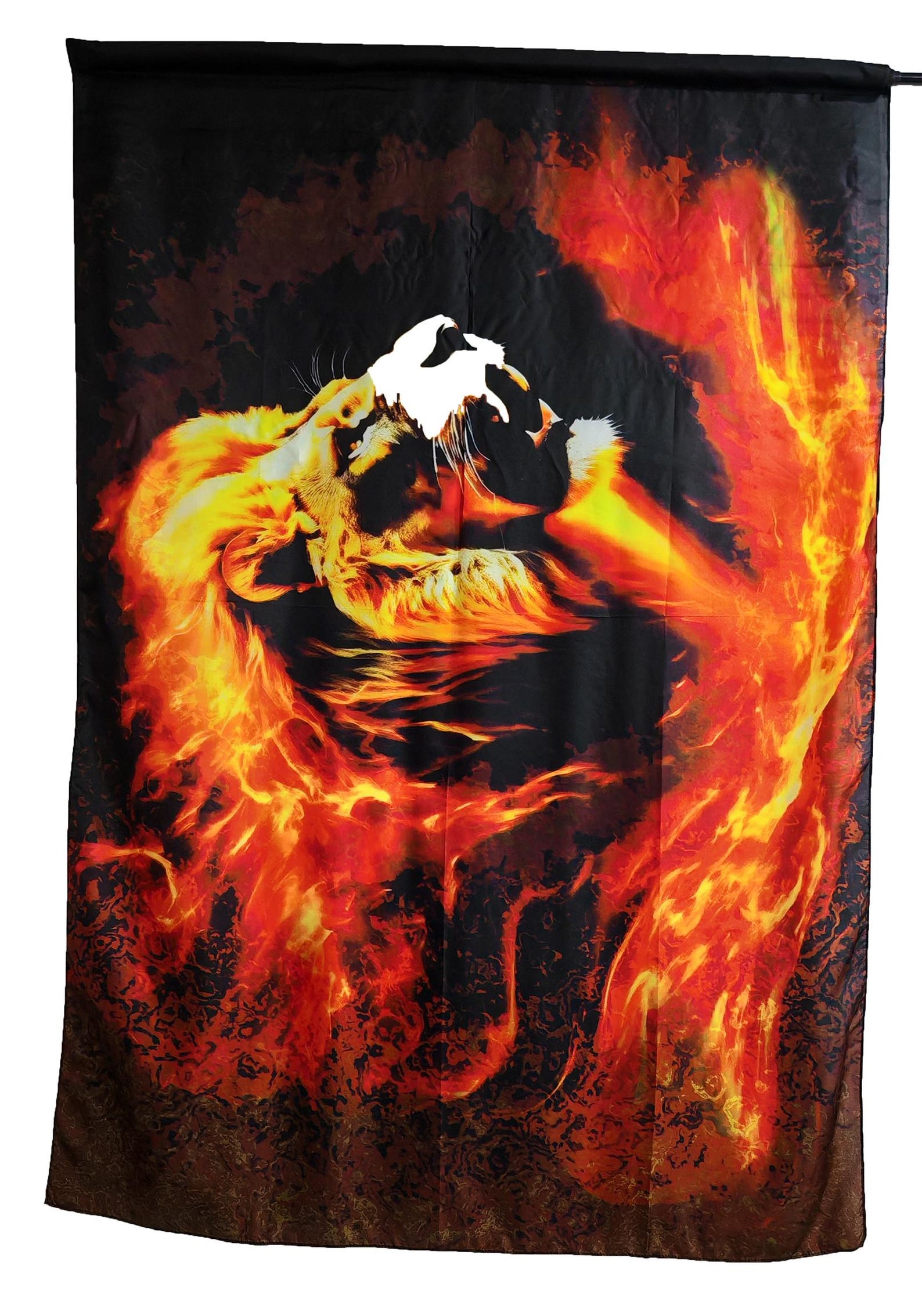 FIERY LION - I Silk Printed Worship Flags - Etsy