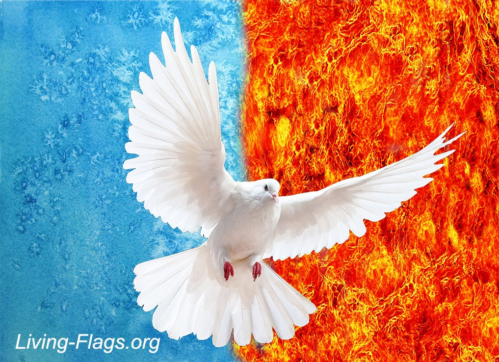Symbol Of The Holy Spirit - Silk Printed Worship Flags