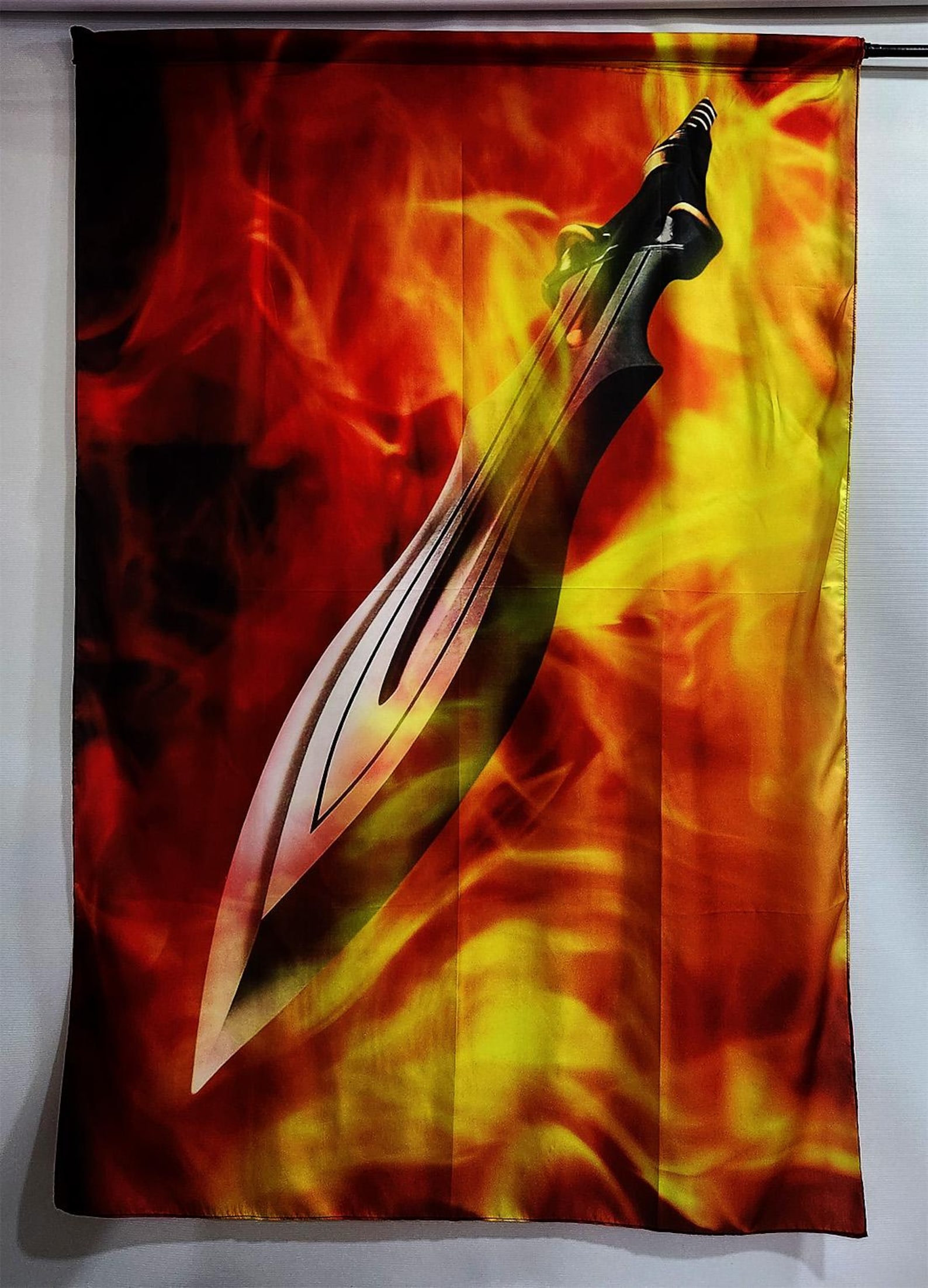 Mighty Warrior - FIERY Silk Printed Worship Flags - Etsy
