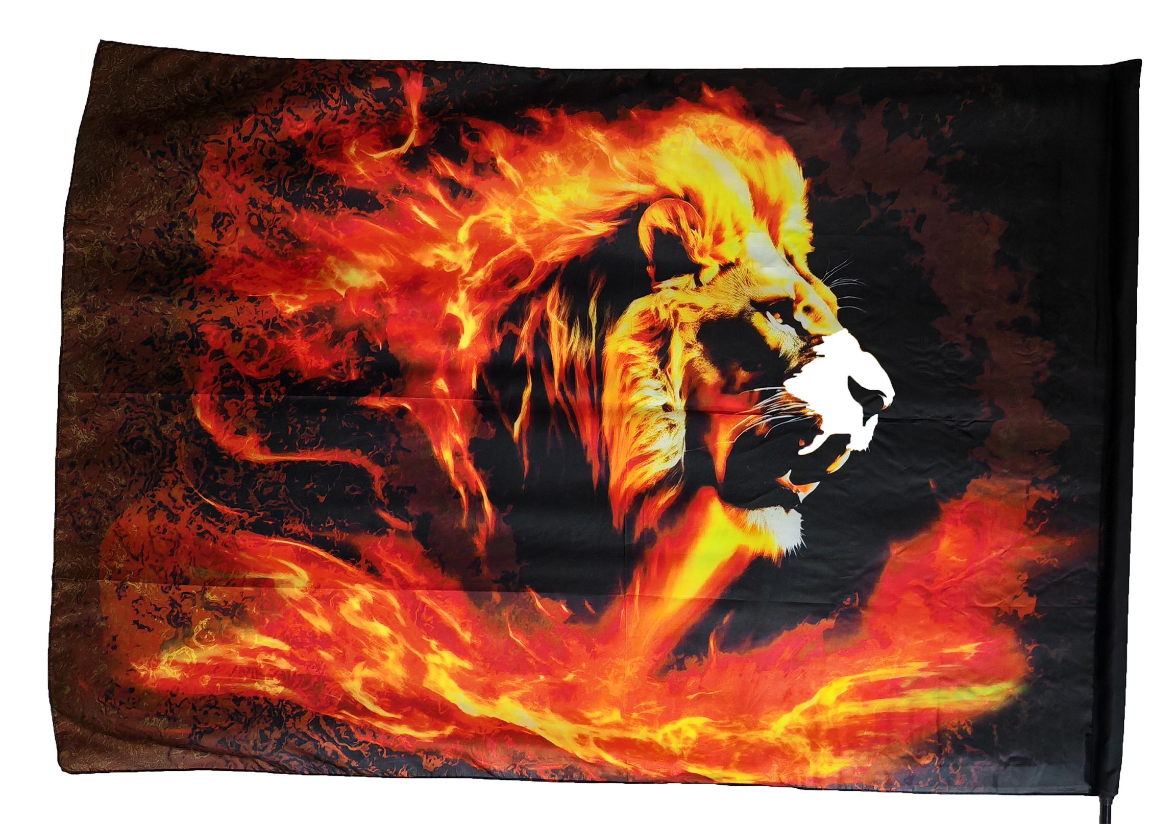 FIERY LION - I Silk Printed Worship Flags - Etsy