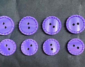 10x 2 Sizes Purple Buttons, Dressmaking Supply, Sewing, Crochet, Knitting