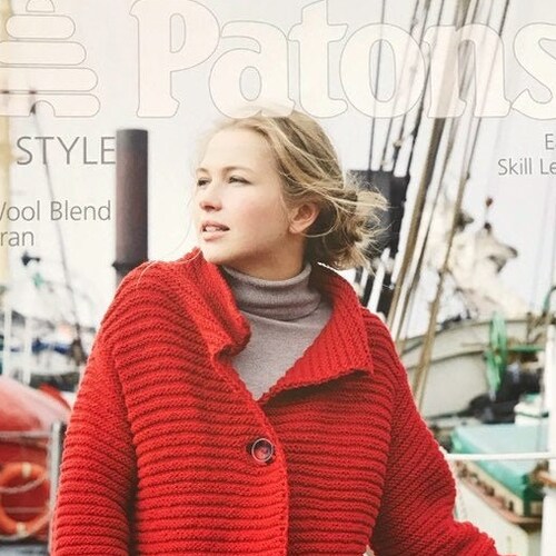 Easy Aran Coat With Pockets Knitting 