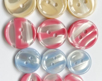 10 x Cream Happy Faces Round Novelty Baby Shank Buttons Sewing Craft 15mm G20