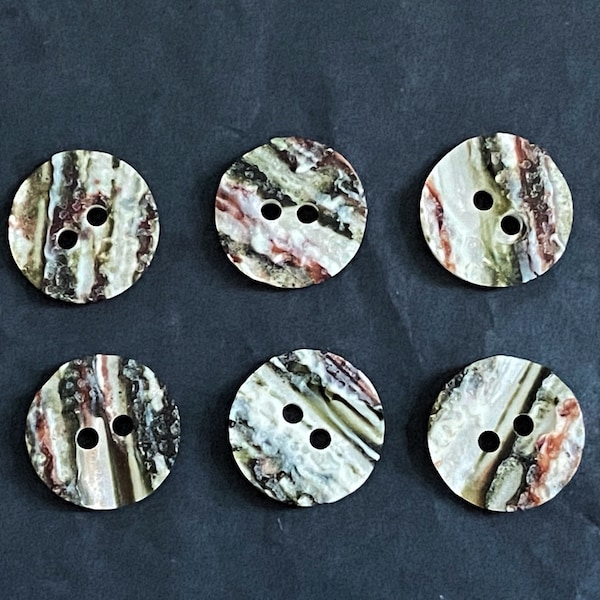 10x15mm Tree Bark Buttons, Textured, Multi- tonal, 15mm, Dressmaking, Crochet, Knitting, Sewing Supply, Crafts