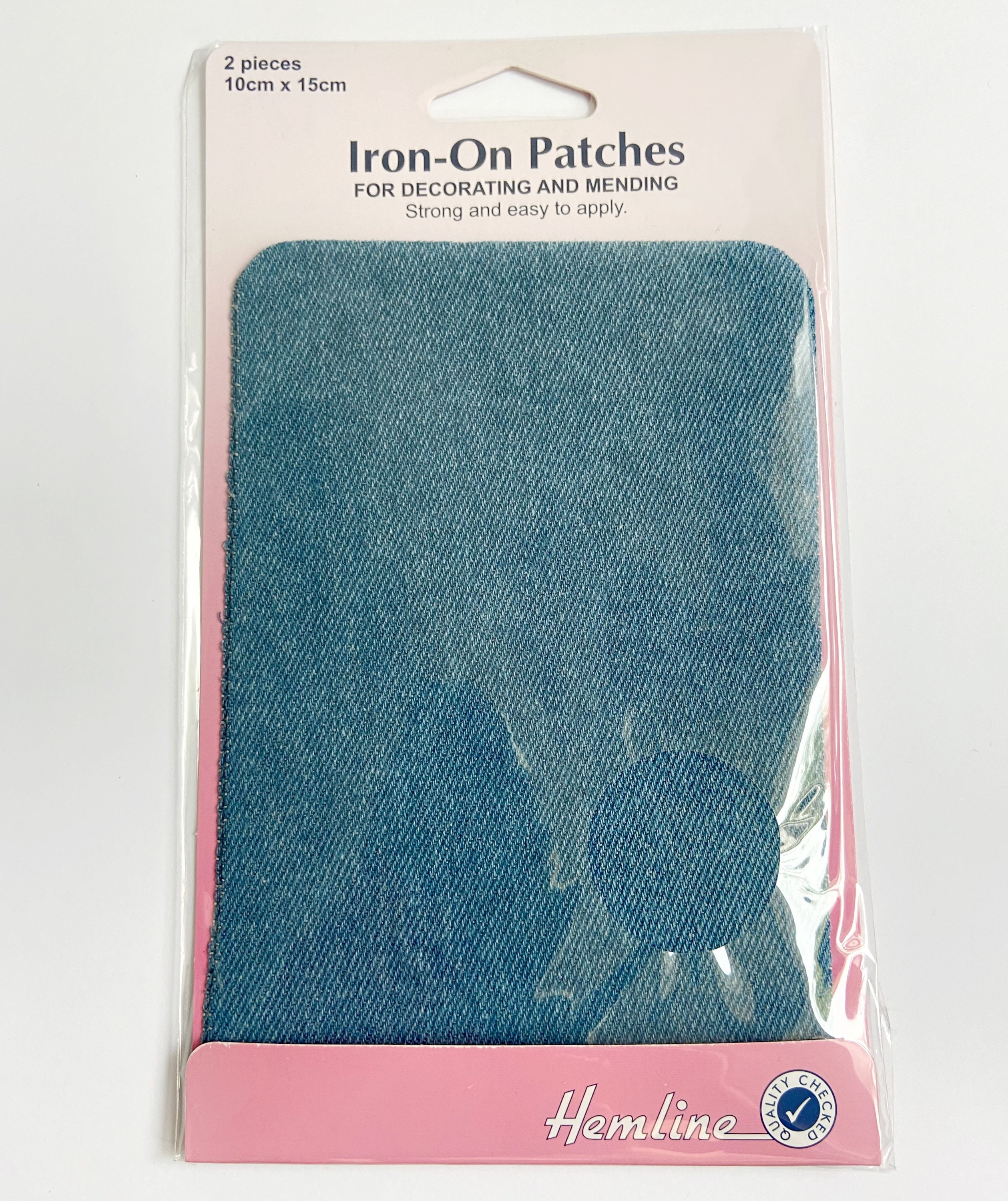 Denim Iron-on Patch, Dark Blue, Light Blue, Jeans, Sewing Supply