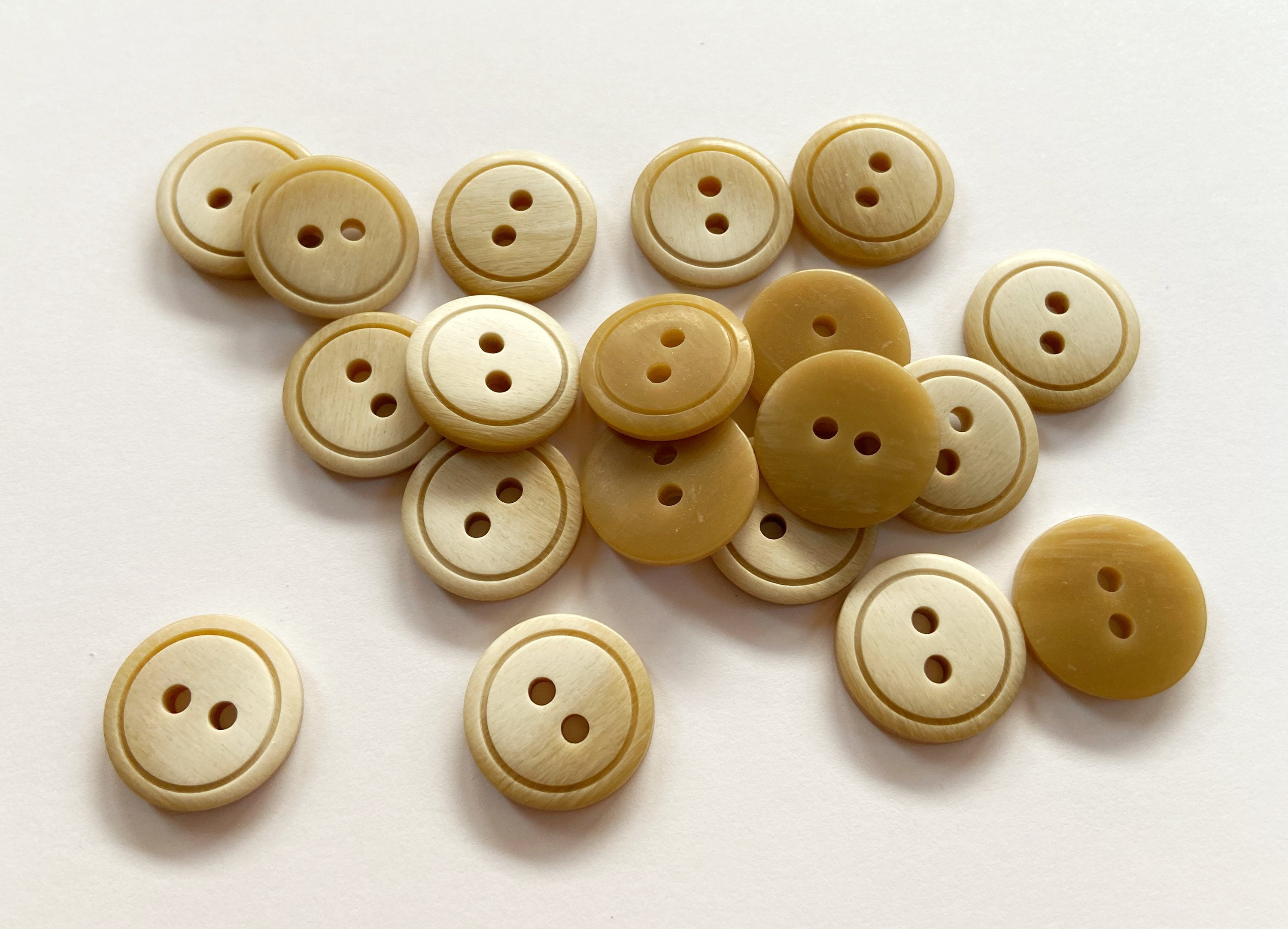 10x Cream Multi-tone Buttons 16mm Dressmaking Sewing | Etsy