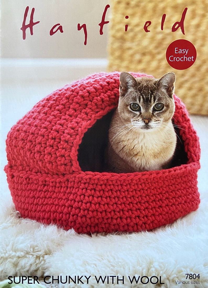 Easy Crochet Cat Nest Pattern Pet Bed For Super Chunky