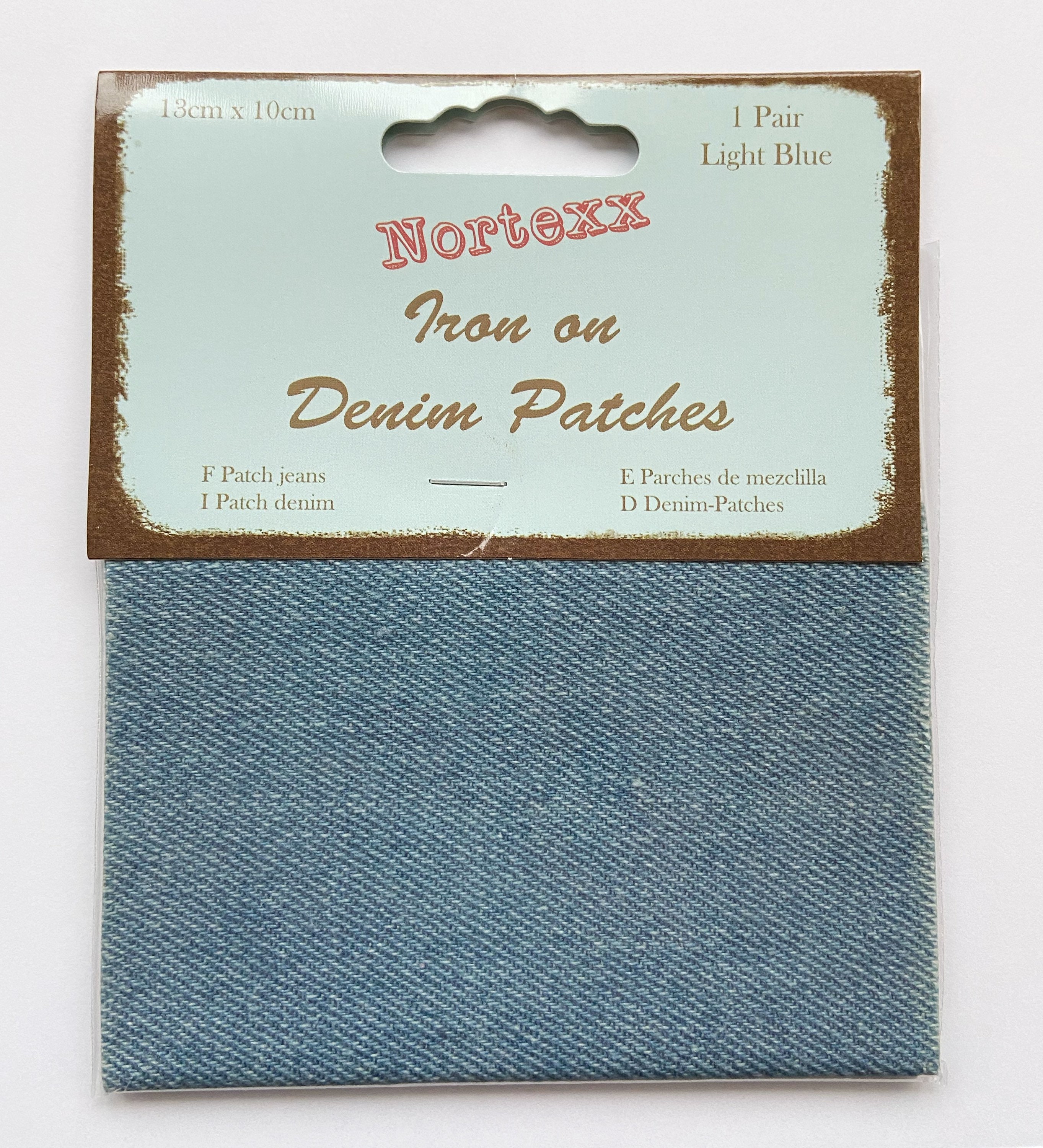 Denim IronOn Patch Dark Blue Light Blue Jeans Sewing Etsy