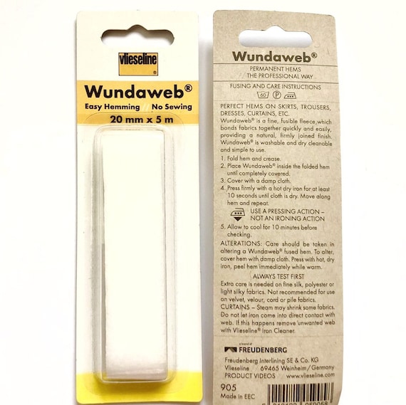 Buy Wundaweb, Quick Hem Tape, No Sew, Hemming Web, Iron On