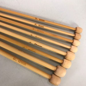 Bamboo Knitting Needles, Including Very Short 15cm, Also 22cm, 33cm, Knitting Supply image 5