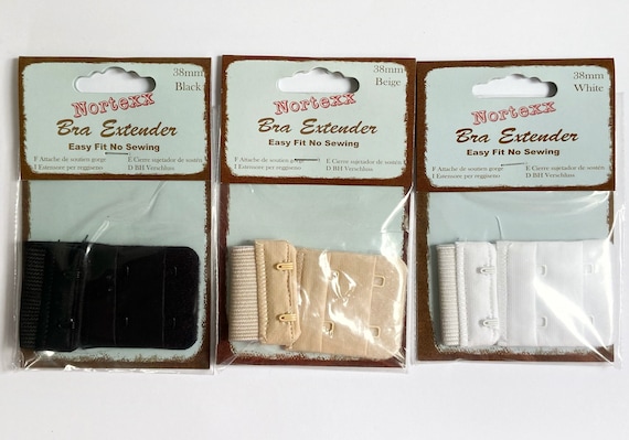Clip On Bra Extender No Sewing Required Nude Beige Black White 1 2 3 4 5 Hooks Clip On Bra Extender No Sewing Required Nude Beige Black White 1 2 3 4 5 Hooks