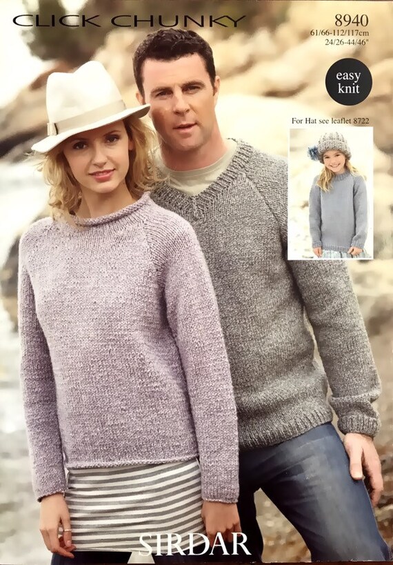 KNITTING PATTERN Ladies Easy Knit Long /& Short Sleeve Jumper Shine DK KC 4378