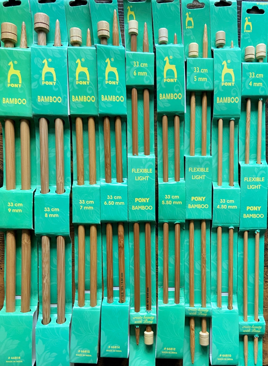 Pony Bamboo Knitting Needles, Light & Strong, 2.759mm, 33cm Length, Knitting Supply Etsy