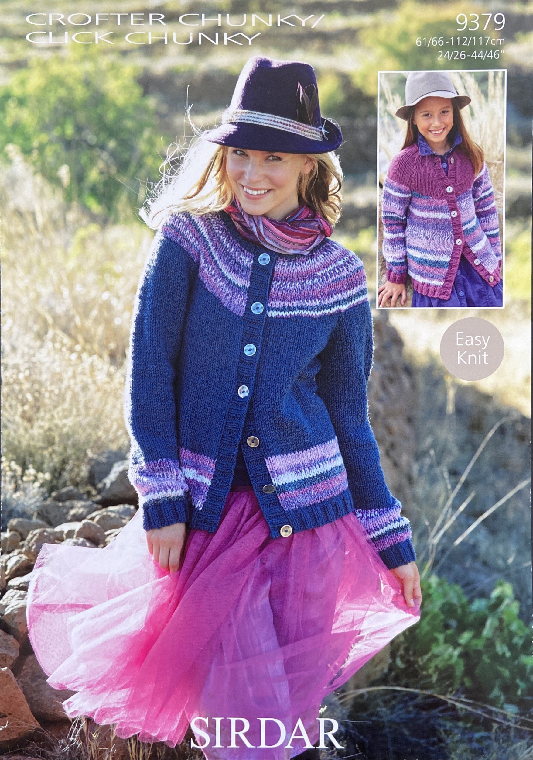 Easy Knit Yoked Cardigan Knitting Pattern Chunky Yarn Sirdar 9379 Etsy