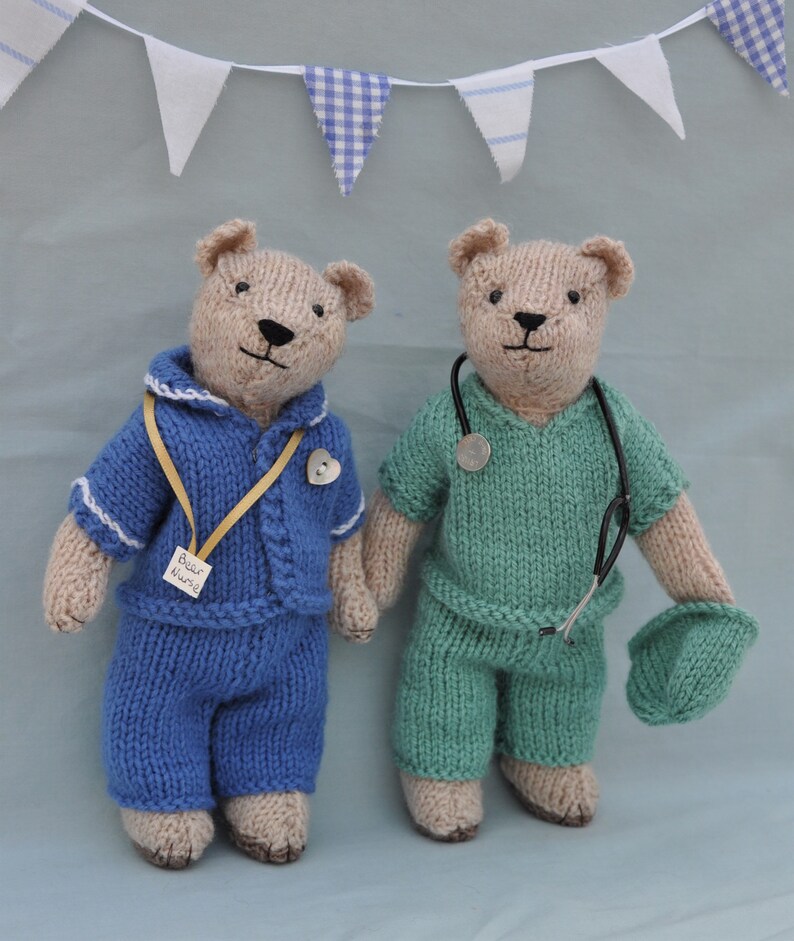 NHS Charity Knitting Pattern Bear Medic Doctor Nurse Etsy