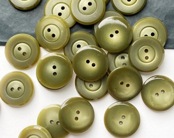 10x 19mm Olive Green, Jacket Buttons, Chunky Knits, Cushions, Dressmaking, Sewing Supply, Crochet