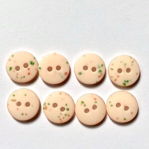 8x Blush Pink or Shell Pink Buttons With Etched Centres, 13mm or 16mm ...