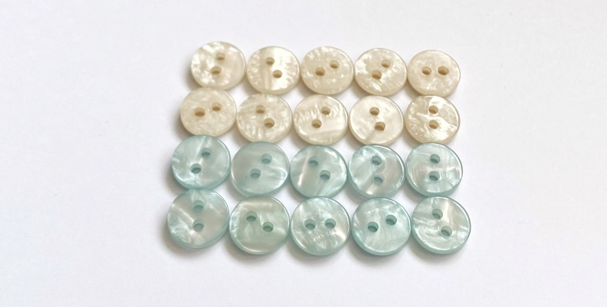 Tiny White Small Buttons, Micro Size 7.5 Mm Craft Buttons, Mini Baby Doll ,  Small Dolly Clothes or Cards 25 per Pack Code B205 