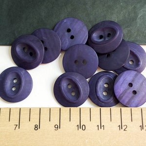 10x 19mm Purple Buttons, For Sewing, Dressmaking, Yarn Creations & Craft image 2