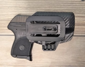 NO Belt Needed! Ruger LCP 380 Carbon Fiber Kydex Holster, Adjustable, Lifetime Warranty-