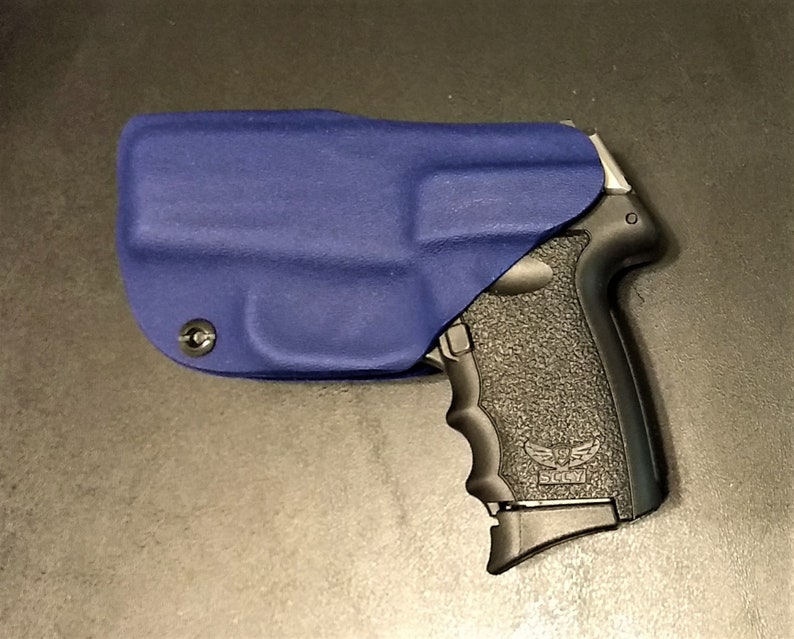 SCCY CPX3, CPX4 Kydex Holster Black, Carbon Fiber, Tiffany,FDE,Purple,Adjustable Lifetime Warranty-Free ship POLICE BLUE IWB RH