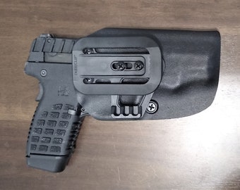 No Belt Needed! KELTEC P15 9mm Kydex Holster- Black and Carbon Fiber -Lifetime Warranty, Adjustable-