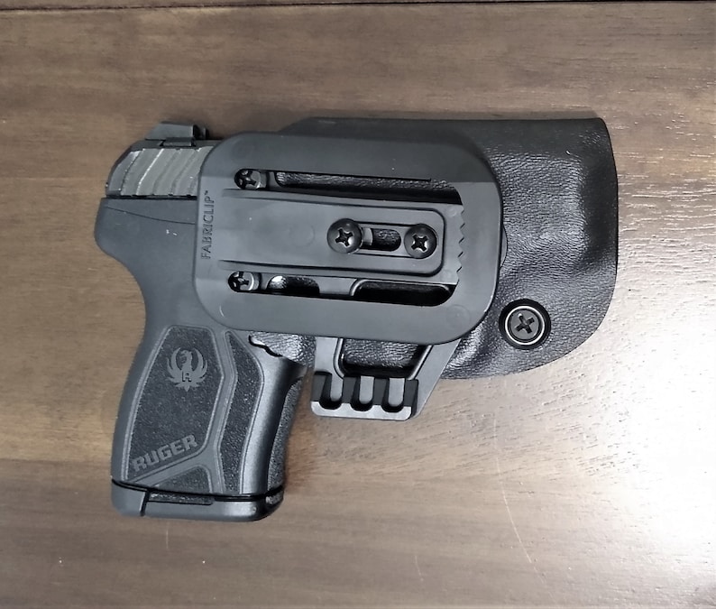 NO Belt Needed! Ruger LCP MAX 380 Kydex Holster - Choice Colors - Adjustable, Lifetime Warranty- BLACK INSIDE RIGHT