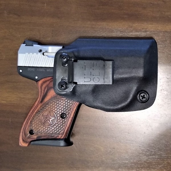 thumbnail interactive-video image 1 of Bond Arms Leather OWB Holster – Handmade In USA, Fits Up To 3.5 1 of 5