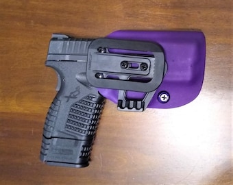 PURPLE SPRINGFIELD XDs 3.3 9mm or 45  Kydex Holster - With or Without Belt Options - Free Ship