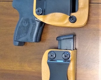 Ruger LCP MAX 380 Brown Kydex Holster -Clip Option - Lifetime Warranty -