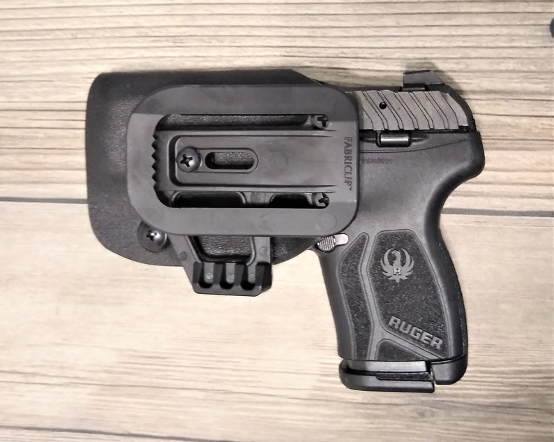 NO Belt Needed! Ruger LCP MAX 380 Kydex Holster - Choice Colors - Adjustable, Lifetime Warranty- BLACK INSIDE LEFT