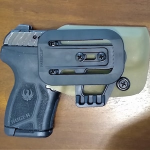 No Belt Needed! Ruger LCP MAX 380 Flat Dark Earth or OD Green Kydex Holster, Adjustable, Lifetime Warranty-