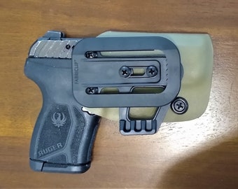 No Belt Needed! Ruger LCP MAX 380 Flat Dark Earth or OD Green Kydex Holster, Adjustable, Lifetime Warranty-