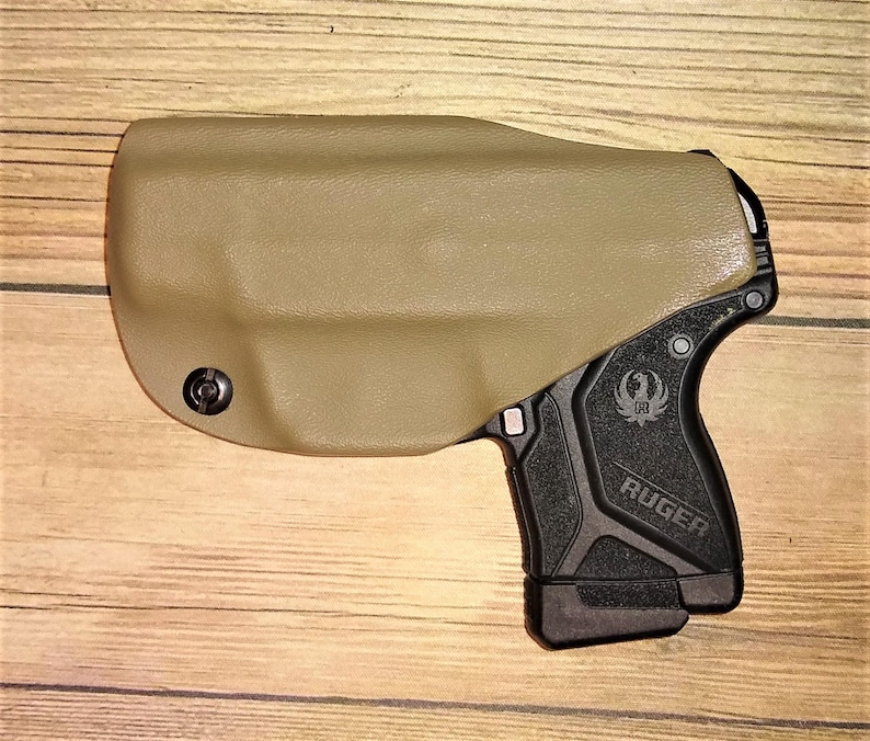 NO Belt Needed! Ruger LCP MAX 380 Kydex Holster - Choice Colors - Adjustable, Lifetime Warranty- FLAT DK EARTH IWB RH