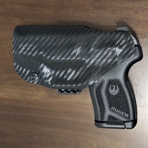 NO Belt Needed Ruger LCP MAX 380 Kydex Holster, Adjustable, Lifetime Warranty Free ship CARBON INSIDE RIGHT