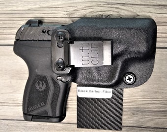 No BELT Ruger LCP MAX 380 Kydex Holster - Choice Colors - Adjustable, Lifetime Warranty- UltiTuck Clip-